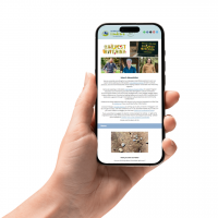 Newsletter image on phone screen