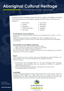 Aboriginal Cultural Heritage Guide
